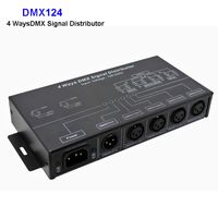 4CH 4 출력 포트 DMX 신호 분배기 AC100V ~ 240V 입력 무료 배송 중계기 분배기 DMX 신호 증폭기 DMX124 DMX512