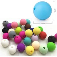 100Pcs Silicone Beads BPA Free 9 12 15 19mm Silicone Teething Beads For Necklace Pacifier Chain Baby Teether