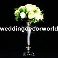 2019 New Elegante Mesa de Centro De Mesa de Casamento Decoração de Cristal De Flor De Ouro de Prata Vaso De Vela Vaso Stand decor00013