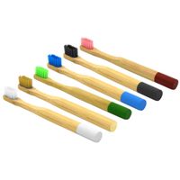 Natural children toothbrush bamboo handle Eco friendly Reusable with case cheap biodegradable travel small order biodegradable