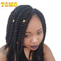 Tomo Saç Sentetik Tığ Örgüler Kadın için 12 18 inç 12R0OTS / PAKET Ombre Senegalese Büküm Crotchet Saç Uzantıları