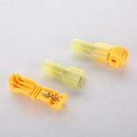 Freeshipping 100pcs Yellow L11 T Type Quick Splice Crimp Terminal Wire Convenient Connector For Standard 4 Wire Line Sell At A Loss USA