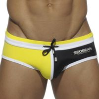 2020 Sexy Men Swimwear New Briefs Nylon Swimsuits Low Rise für Mann Homosexuell Strand Pool Brett Badeanzug Bikini Tragen SEOBEAN Marke