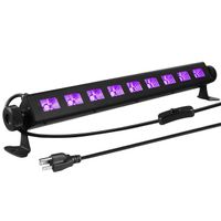 Stage Lighting LED Black Light 27W UV-bar glöd Dark Party Supplies för jul Blacklight Par Födelsedag Bröllopskamrat