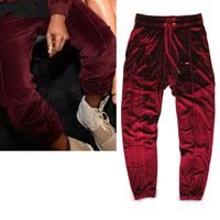 Wholesale dress Red Velvet Pants Men 