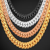 18K riktigt guldpläterat halsband med "18k" stämpel män smycken grossist ny trendig chunky orm kedja halsband 18 '' - 26 '' K5541
