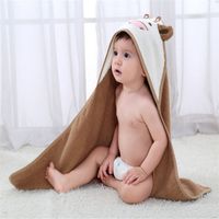 cartoon hooded childrens bath towel cloak male girl baby bat...