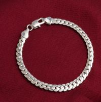 Jóias fabricantes de abastecimento de jóias de prata banhado a venda quente moda requintada 5M lado pulseira WY1536