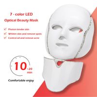 7 Farben Led Photon Korea Gesicht Led Lichtmaske Therapie / PDT LED-Gesichts-Therapie-Maske