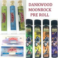 Moonrock Pre-Roll Joints Tube de verre Herbe Dry Herb Stickers pré-laminés Stickers personnalisés Dankwoods vide Blunt Top Tarcifs Rolling Emballage