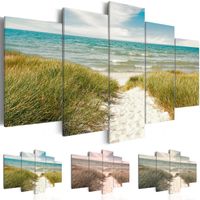 （フレームなし）現代の風光明媚なビーチ草原キャンバスプリント現代美術絵画の絵画デザイン、カラーサイズを選択