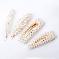 Beautiful Pearl Hairpins Sweet Jewelry Elegant Hair Clips Lady Hair Accessories with Alligator Clips for Women Girl Wedding Party Gift