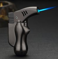 Mini Spray Gun Compact Metal Sigaret Enkele Vlam Jet Torch Lichter Voor Lassen Camping Vlam Butaan Gas Hervulbare Creatieve Mode Gift