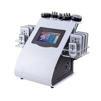 Nuova promozione 6 in 1 cavitazione ad ultrasuoni dimagrante radiofrequenza a radiofrequenza Lipo Laser Machine per Spa UPS