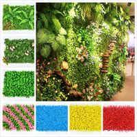 دليل البلاستيك بيئة اصطناعية العشب الاصطناعي العشب الملونة جدار مصنع الدقيق الحائط للزينة حديقة الزفاف