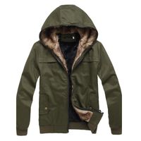 Kaufen Sie im Großhandel Grüner Pelzmantel Für Männer 2019 Neue Mode YZBZJC Wolle Linner Männer Winter Jacke Armee Grün