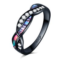 Мода Дизайн Мужчины CZ Cross кольцо Мода красочные Shell Black Gold Filled Урожай Обручальное кольцо для женщин альянс Анель оптового