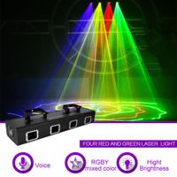 4 Lens RGBY Red Green Blue Mixed Yellow Laser Diode 9 CH DMX 512 Scanner Lights PRO DJ Disco Gig Show Party Stage Lighting Effect 505RGBY