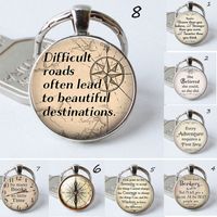 vintage couple jewelry compass inspirational quote jewelry g...