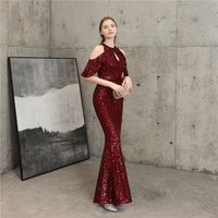 New Style Magic Evening Dresses Luxurious Gown Women Sequin Prom Dress Long Formal Grown for Beauty Contest 16223