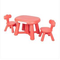Hot sales!!! Wholesales Furniture Plastic Table and 2 Chair Set for Kids Coral