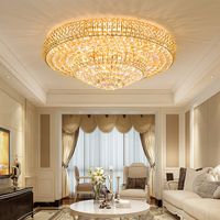 Kristall-Kronleuchter Beleuchtung luxuriöse Gold High-End-K9 Kristall-Kronleuchter Lampe Hotellobby Villa LED-Deckenleuchter Lampen mit Glühbirnen