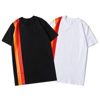 Hot Heren T-shirts Harajuku Casual T-shirt voor Mannen Grappige Streep Korte Mouw Zwart Wit Man Tee Shirt