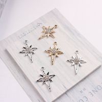 10pcs lot metal pendants gold silver color crosses&star shap...