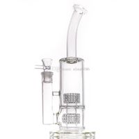 Hookahs Glass Bong Vortex Bongs Double Cages Percolator Pipe...