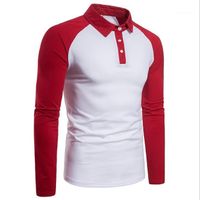 Clothing Mens 2020 Luxury Designer Polo Shirts Long Sleeve Panelled Mens Polos Fashion Lapel Neck Male