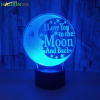 Haoxin 3D Night Light Touchs Switch LED Acrylic Panel Merry Christmas Animal Cartoon Lamp Decor for Bedroom Kids Home Atmosphere Light