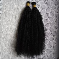 Cabelo humano da Malásia Bulk Afro Kinky Curly Cabelo Para Cores Naturais Trança 8 a 30 polegadas CRochet Tranças Sem Trama Bulk Hair 200g 2pcs