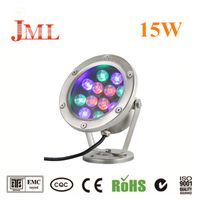 Luci subacquee JML 12V 15W RGB LED proiettori esterni IP68 impermeabile 1500lm CE RHoS lampade a led di alta qualità