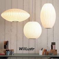 Modern Silk Pendant Lamp Simplistic Suspension Lighting Livi...