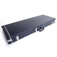 Neuer E-Gitarre-Quadrat-Klavier-Fall hochwertiger schwarzer Feinkorn-Lederkiste mit Zubehör Ablagefach