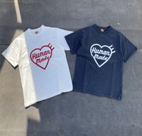 Camisetas hechas humanas de gran tamaño Mujeres Mujeres de buena calidad Top de algodón Top Streetwear Hip Hop Camiseta de manga corta