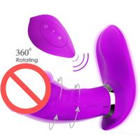 Weiblicher Schmetterling Dildo Vibrator USB Wireless Fernsteuerungszerhacker für Frauen erwachsenen Geschlecht spielt Swing-vibrierende G-Punkt-Anreger Bdsm Vagina