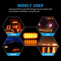12-24 guía de luz estroboscópica camión 12LED luz de advertencia señal lateral ultra-delgada luz