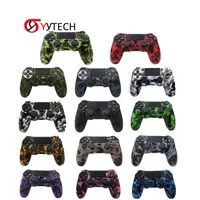 Syytech variedade camuflagem alça de silicone case antiderrapante protetor protetor de controlador para PS4 Slim Pro