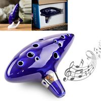 12 hål ocarina keramik alto c legend av zelda ocarina flöjt blå ocarina inspirerad av tids musikinstrument