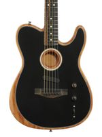 Custom Shop Acoustasonic TL Matte Black Electric Guitar Poly...