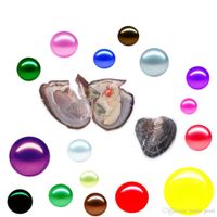 Round Akoya oyster Jewelry 6- 8 mm 25 color freshwater rice p...