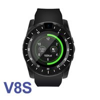 Venta caliente V8s reloj inteligente bluetooth TF sim smartwatch pulsera de la ayuda de la cámara del GPS del perseguidor para Android IOS teléfono inteligente