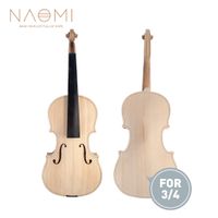 NAOMI 3 4 Unfinished Violin 3 4 Size Violin Maple Body W  Eb...