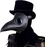 Pest-Doktor-Vogel-Maske lange Nase Schnabel Cosplay Steampunk Halloween Kostüm Requisiten Schwarz Weiß DEC578