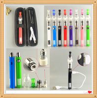MOQ 5PCS DAB 왁스 vape 유리 글로브 기화기 키트 Micro USB Passthrough Ugo-V II ECIGS Evod Pens Dry Herb Starter Kit
