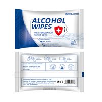Großhandel 10 Blatt / Packung Tragbarer 75% Alkohol Feuchttücher antiseptische Reinigung Sterilisation Wipes Feuchttücher Gesundheitswesen