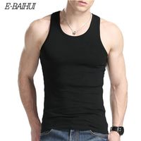 E-Baihui Vest Bodybuilding Bodybuilding Homens Tops Algodão Casual Homem Tops Tees Undershirt Moda Vest Vestuário Masculino B001