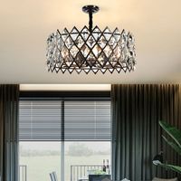 New design contemporary  black crystal chandeliers lighting ...