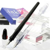 Studenci Prestiżowy Penmanship Fountain Pen Japan Pilot Kaligrafia Pen Grip Extra Fine NibClear / Czarne ciało